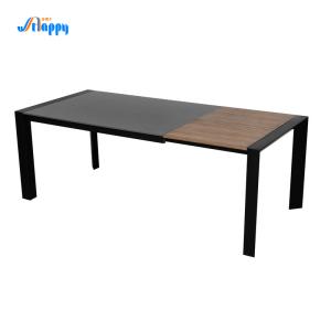 Buy cheap Heat Resistant Modern Extendable Table Knock Down Type 1400*900mm With Black Iron Leg from wholesalers