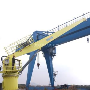 Stable Steel Structure Straight Boom 5T15M Marine Deck Cranes