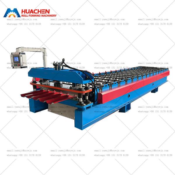 Buy cheap Galvanized Steel Metal Rolling Roofing Sheet Tiles Making Machine Trapezoidal Roof Roll Forming Machine from wholesalers