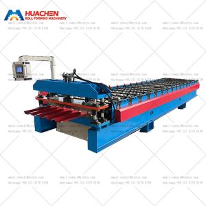 Buy cheap Galvanized Steel Metal Rolling Roofing Sheet Tiles Making Machine Trapezoidal Roof Roll Forming Machine from wholesalers