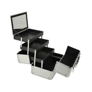 Professional Makeup Artist Case , Lockable Professional Makeup Train Case In