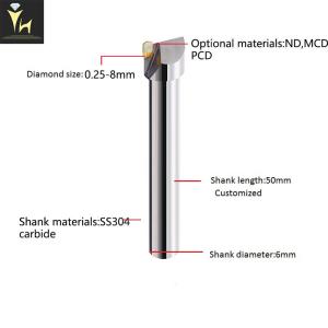 Buy cheap CNC Machine 0.25mm MCD PCD Diamond Milling Tools from wholesalers