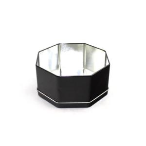 Buy cheap Black Special Shaped Cookie Tin Containers Box With Eight Angles from wholesalers