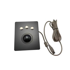 black marine trackball computer mouse with 50.mm optical laser pointing device