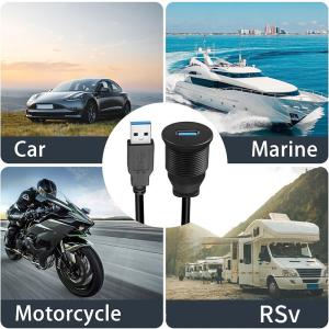 Custom Harness USB3.0 Calbe Car Dashboard Panel Cable Round Head USB3.0 Male To