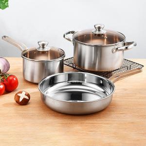 Buy cheap Multi-function Kitchen Cookware Cooking Pot Set Stainless Steel Cookware Sets With Thick Stainless Steel Handle from wholesalers