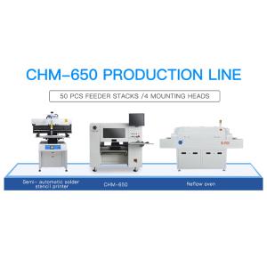 Genius 4 Heads Desktop SMT Pick Place Machine CHM-650 With 50 Feeders