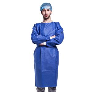 Buy cheap Waterproof PE Coated PP Isolation Gown Disposable With Elastic Cuff from wholesalers