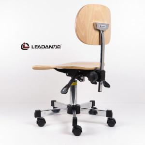 Light Yellow Plywood Static Dissipative Chair With 3 Functions Adjustments