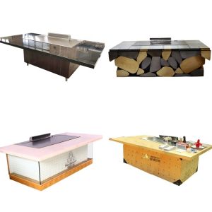 Freestanding 5KW Teppanyaki Grill Table with 1 Year Warranty for Restaurants and
