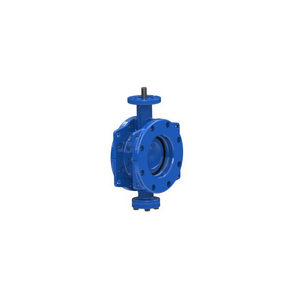 Quality Blue RAL5010 Double Eccentric Butterfly Valve Wore Gear Operated for sale