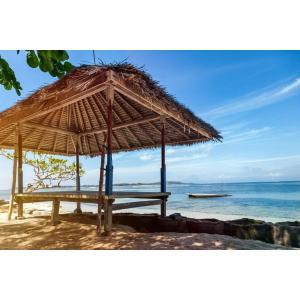 Customized Grey Synthetic Thatch Roof Design for Garden/Seaside Bars and