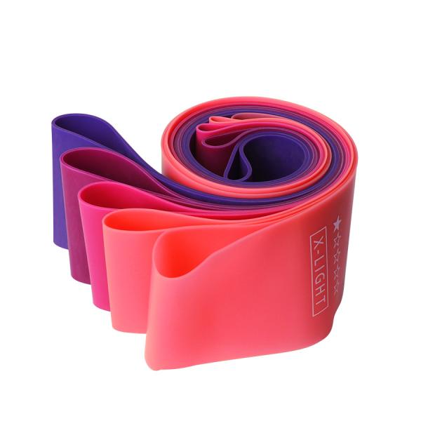 Quality 5pcs 18.5cm Natural Latex Resistance Bands Pastel for sale