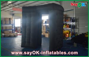 China Inflatable Photo Booth Hire Black Oxford Cloth Square Inflatable Advertising With 2 Opposite Doors on sale