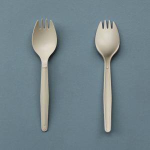 Buy cheap Disposable Degradable Cornstarch Primary Color 16cm Knife And Fork Spoon Chinese And Western Tableware from wholesalers