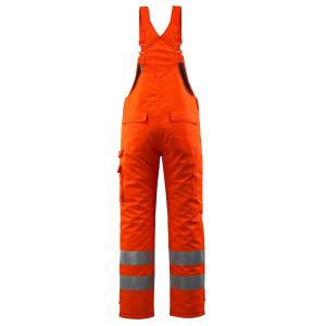 Multiple Pockets Function Bib Pants Overalls Man Orange Pants Trousers Mechanic