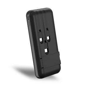 PD18W Wireless Power Bank With Inbuilt Iphone Cable Qi Certified 10W Fast