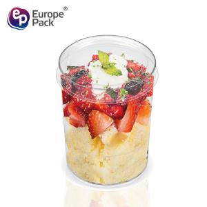 Buy cheap BPA free cylinder shape 93ml disposable plastic cup with lid from wholesalers