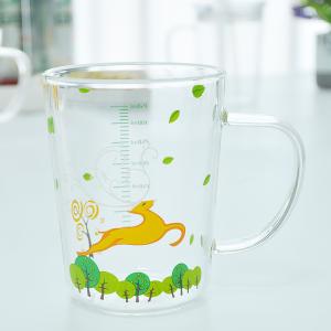 Buy cheap Microwavable 350ml Cartoon Glass Children'S Drinking Cups from wholesalers