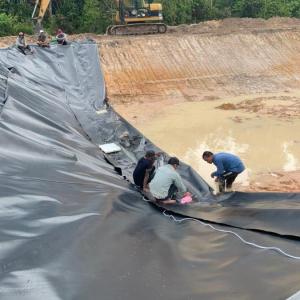 Buy cheap 1mm Geomembrane Sheet Liner Black Reinforced Geomembrane Hdpe Pond Liner for Ponds from wholesalers
