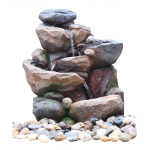 Buy cheap Professional 3 Tier Outside Rock Water Fountains For Garden Ornaments product