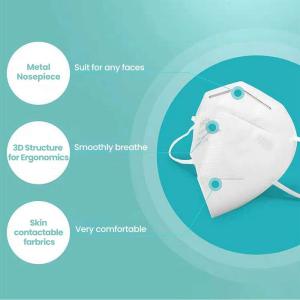 Foldable Anti Fog Face Mask , Disposable Protective Mask Elastic Closure