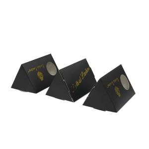 Black Triangle Packaging Box With Transparent Window
