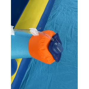 Polyester Oxford Inflatable Blue And Orange Water Slide For Children Fun Park