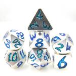Buy cheap Handmade Gold Plated Custom Dice Environmental Metal Dice Polyhedral Pale Green Silver from wholesalers