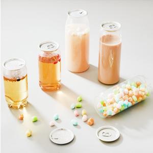 Buy cheap Plastic Beverage Cans 330ml 500ml Soda Drinking Bottle For Coffee Milk With Lids from wholesalers