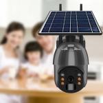 Buy cheap 2K 4MP 8W Solar Panel CCTV Camera Rechargeable Battery Camera H.265 from wholesalers