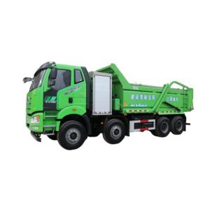 China FAW Jiefang J6P 8X4 5.8 Meter Row Semi-pure Electric Dump Truck on sale