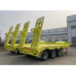 Buy cheap 80 Tons/100 Tons Low Bed Semi Truck Trailer With 15t Grade And Jost E100 Landing Gear from wholesalers