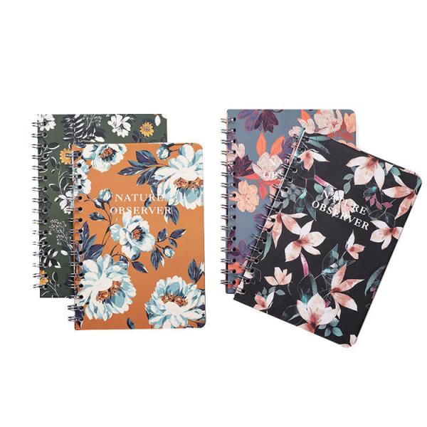 60gsm-400gsm Custom Printed Spiral Notebooks Stationary A5 Wire Binding Note