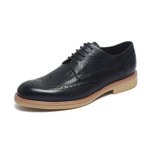 Buy cheap Durable Comfortable Black Mens Breathable Leather Shoes product