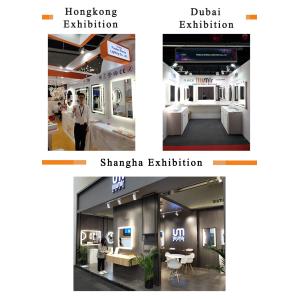 Buy cheap Hotel Decoration Full Length Vanity Mirror With Black Frame Around Light from wholesalers