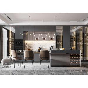 Buy cheap Modern Kitchen Cabinet With Acrylic Lacquer / PVC Membrane Plywood Door Panel from wholesalers