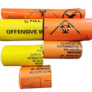 Customized PE Medical Biohazard Waste Bags Perfect Mechanical Resistance And