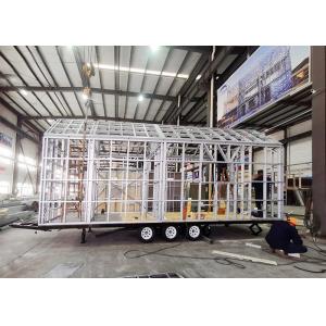 Buy cheap Prefab Trailer House On Wheels Sustainable Living Modular Home Light Steel Frame from wholesalers