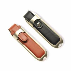 Buy cheap Unique Design Leather USB Flash Drive With Customized LOGO Printing from wholesalers