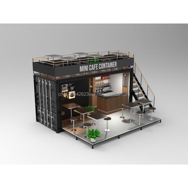 Foldable Container Store Economical Custom Design with Aluminum Alloy Windows and Wall 50/75/100mm Wave Sandwich Panel