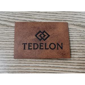 Buy cheap Embossed Logo PU Leather Patches Custom Color Sew On Clothing from wholesalers