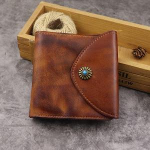 Buy cheap Three-Fold First-Layer Vegetable Tanned Leather Men's Wallet Japanese Style and from wholesalers