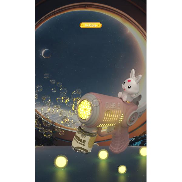 Unisex Fully Automatic 10 Hole Electric Bubble Blowing Toy for Children Cartoon Gift