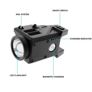 Buy cheap Compact Handgun Rechargeable Tactical Led Flashlight 550lm Aircraft Grade from wholesalers