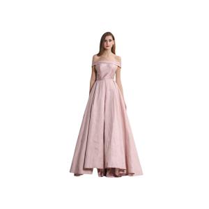 Buy cheap Off Shoulder Pink Color Evening Gowns With Sleeves And Crystal At Waist from wholesalers