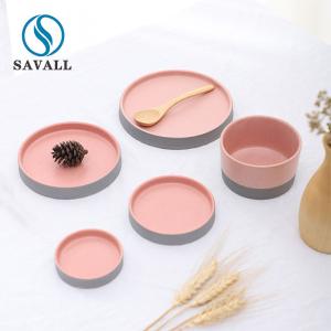 Buy cheap Savall HoReCa Plain Pink Porcelain Dinnerware Scratches Resistant product