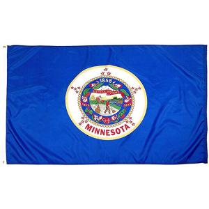 Buy cheap Strong Canvas Heading And Brass Grommets Custom Flag State Of Minnesota Flag 3x5 Ft from wholesalers