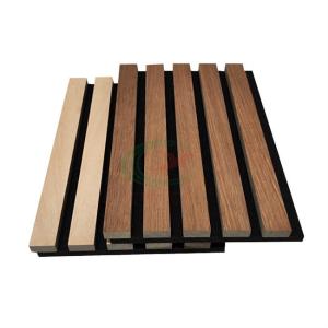 Fireproof Slatted Timber Wood Sound Panels Thickness 21mm Harmless