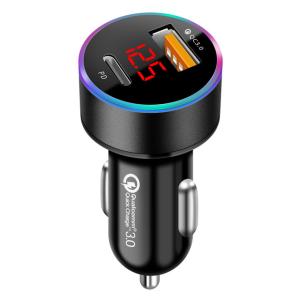 Buy cheap LCD Type C Car Charger PD 6A 36W QC3.0 For IPhone Huawei Xiaomi from wholesalers